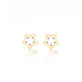18K GOLD STAR WITH ZIRCONS EARRINGS