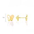 18K GOLD HALF EMPTY BUTTERFLY EARRINGS