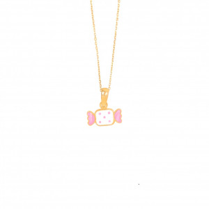 18K GOLD CHAIN FOR KIDS , CANDY SHAPE
