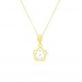 GOLD CHAIN FOR KIDS, FLOWER WITH ZIRCON