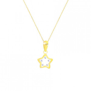 GOLD CHAIN FOR KIDS, STAR WITH ZIRCON