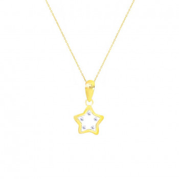 GOLD CHAIN FOR KIDS, STAR WITH ZIRCON