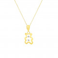 GOLD CHAIN FOR KIDS, TEDDY BEAR WITH ZIRCON
