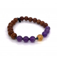 Citrine bracelet with amethyst and coke