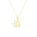 GOLD CHAIN FOR KIDS, TEDDY BEAR WITH ZIRCON