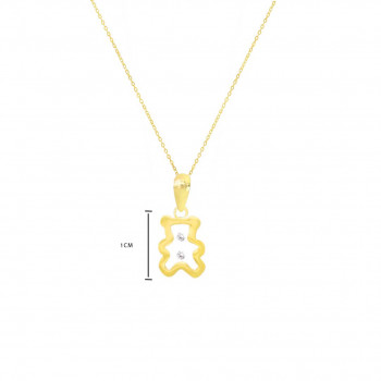 GOLD CHAIN FOR KIDS, TEDDY BEAR WITH ZIRCON