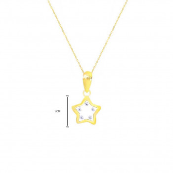 GOLD CHAIN FOR KIDS, STAR WITH ZIRCON