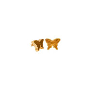 18K Gold Earring Butterfly With Tiger Eye ( small size )