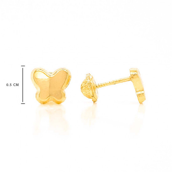 18K GOLD BUTTERFLY EARRINGS
