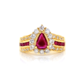 RUBI GOLD RING 18K STUDDED WITH DIAMONDS . RUBI GOLD RING 18K STUDDED WITH DIAMONDS .