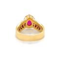 RUBI GOLD RING 18K STUDDED WITH DIAMONDS . RUBI GOLD RING 18K STUDDED WITH DIAMONDS .