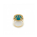 18k GOLD AND DIAMON RING WITH TURQUOISE 18k GOLD AND DIAMON RING WITH TURQUOISE