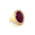 RUBI RING WITH 34 PIECES OF DIAMOND ,18K GOLD RUBI RING WITH 34 PIECES OF DIAMOND ,18K GOLD