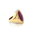 RUBI RING WITH 34 PIECES OF DIAMOND ,18K GOLD RUBI RING WITH 34 PIECES OF DIAMOND ,18K GOLD