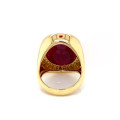 RUBI RING WITH 34 PIECES OF DIAMOND ,18K GOLD RUBI RING WITH 34 PIECES OF DIAMOND ,18K GOLD