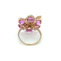 DIAMON RING WITH PINK SAPPHIRE 