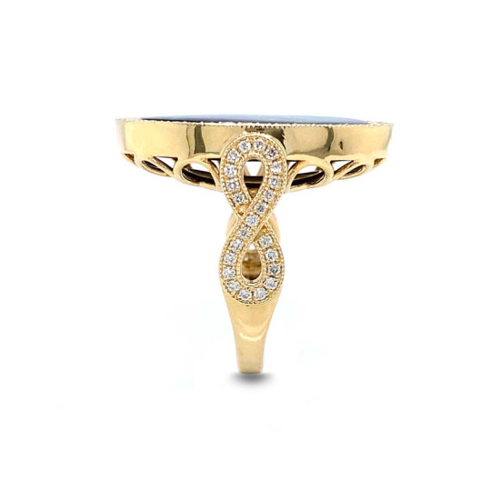 AMMONITE RING WITH 88 PIECES OF DIAMOND ,18K GOLD AMMONITE RING WITH 88 PIECES OF DIAMOND ,18K GOLD