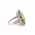 oval opal gold ring with diamonds and emeralds oval opal gold ring with diamonds and emeralds