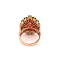 teardrop ruby gold ring with emerald and diamonds teardrop ruby gold ring with emerald and diamonds