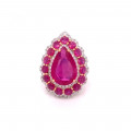 Ruby ring with Diamonds 