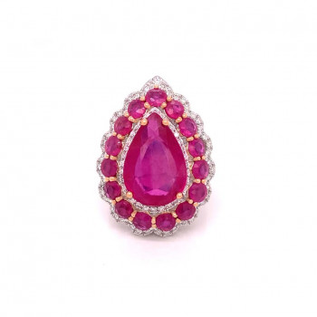 Ruby ring with Diamonds 