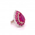 Ruby ring with Diamonds 