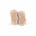 Rose gold ring 18k studded with diamonds