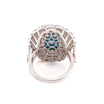 TURQOUISE GOLD RING WITH DIAMONDS