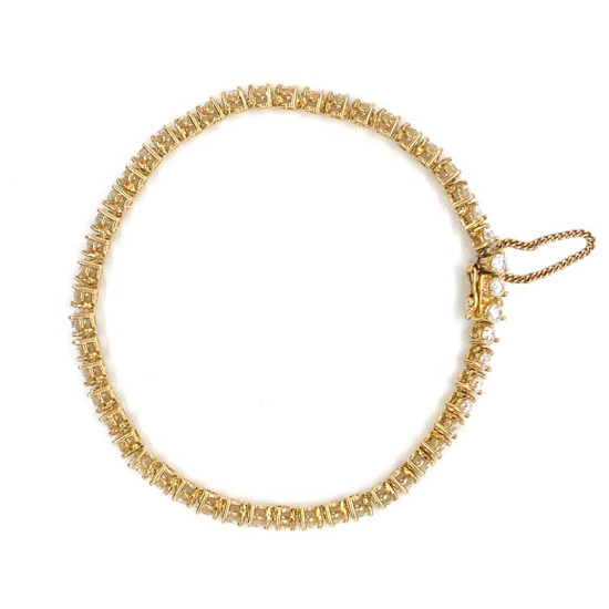 DIAMON TENNIS BRACELET WITH CHAIN