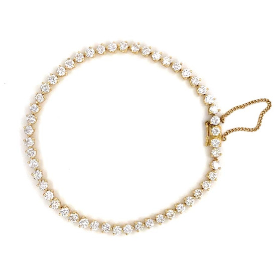 DIAMON TENNIS BRACELET WITH CHAIN
