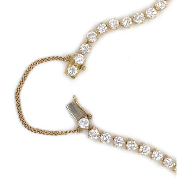 DIAMON TENNIS BRACELET WITH CHAIN
