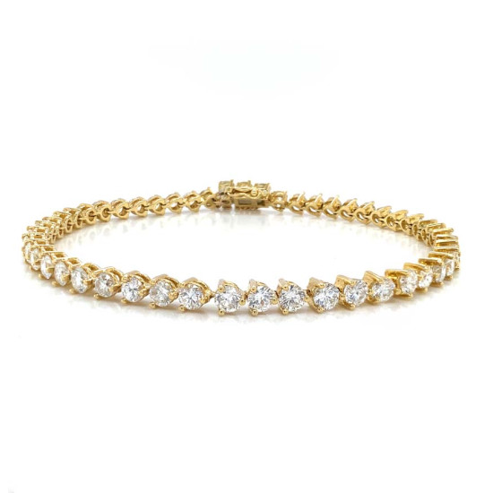 DIAMON TENNIS BRACELET WITH CHAIN
