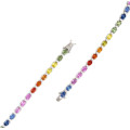 DIAMOND MULTI-COLOR SAPPHIRE BRACELET DIAMOND MULTI-COLOR SAPPHIRE BRACELET
