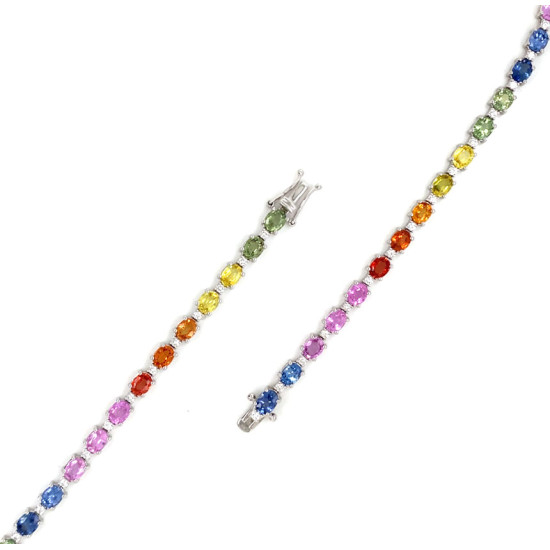 DIAMOND MULTI-COLOR SAPPHIRE BRACELET DIAMOND MULTI-COLOR SAPPHIRE BRACELET