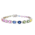 DIAMOND MULTI-COLOR SAPPHIRE BRACELET DIAMOND MULTI-COLOR SAPPHIRE BRACELET