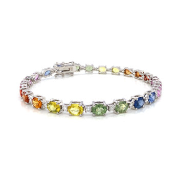DIAMOND MULTI-COLOR SAPPHIRE BRACELET