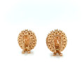 Gold EARRINGS WITH PINK CORAL, OPAL WITH DIAMOND Gold EARRINGS WITH PINK CORAL, OPAL WITH DIAMOND