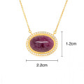 18K GOLD NECKLESS WITH RUBI STONE, STUDDED WITH DIAMOND 18K GOLD NECKLESS WITH RUBI STONE, STUDDED WITH DIAMOND