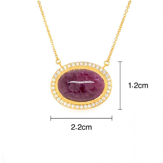 18K GOLD NECKLESS WITH RUBI STONE, STUDDED WITH DIAMOND 18K GOLD NECKLESS WITH RUBI STONE, STUDDED WITH DIAMOND