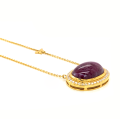 18K GOLD NECKLESS WITH RUBI STONE, STUDDED WITH DIAMOND 18K GOLD NECKLESS WITH RUBI STONE, STUDDED WITH DIAMOND