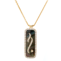 DIAMONDS GOLD 18K CHAIN ( LOVE ) CRAFTED ON GRAY SEASHILL