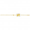18K Gold Bracelet In The Name of Al-jalala Al-noor, Crafted On A White Seashell, With 6 Pieces Of Diamond, 18K Gold Bracelet In The Name of Al-jalala Al-noor, Crafted On A White Seashell, With 6 Pieces Of Diamond,