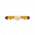 Bracelet in the name of Al-Jalalah Allah, crafted on a white seashell with yellow agate, seashell, Amathyst and coke stones Bracelet in the name of Al-Jalalah Allah, crafted on a white seashell with yellow agate, seashell, Amathyst and coke stones