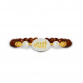 bracelet in the name of Al-Jalalah -Alla, crafted on a white seashell with Pearl and citrine stone bracelet in the name of Al-Jalalah -Alla, crafted on a white seashell with Pearl and citrine stone