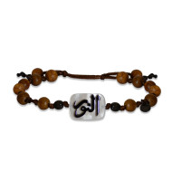 BRACELET IN THE NAME OF AL-JALALAH - ALNOOR , (BLACK) AND AGARWOOD STONE