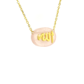 GOLD PLATED SILVER CHAIN IN THE NAME OF AL-JALALAH (AL-ALLA), CRAFTED ON PINK QUARTZ