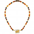 NECKLACE IN THE NAME OF GOD, MAJESTY (AL-NOOR) WITH AMBER STONES AND COOKE WOOD (KIDS) NECKLACE IN THE NAME OF GOD, MAJESTY (AL-NOOR) WITH AMBER STONES AND COOKE WOOD (KIDS)