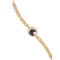 18K Gold Two-stroke chain bracelet with horse seashell inlaid with 34 pieces of diamond