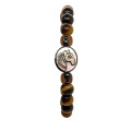 HORSE SEASHELL BRACELET WITH TIGER EYE STONE AND COKE WOOD