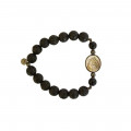 Horse seashell bracelet with onyx stone, and Volcanic stone